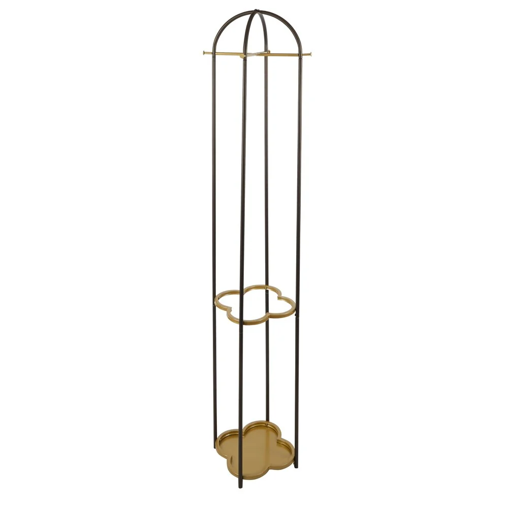 Phoebe Metal Coat Rack with Quatrefoil Umbrella Stand