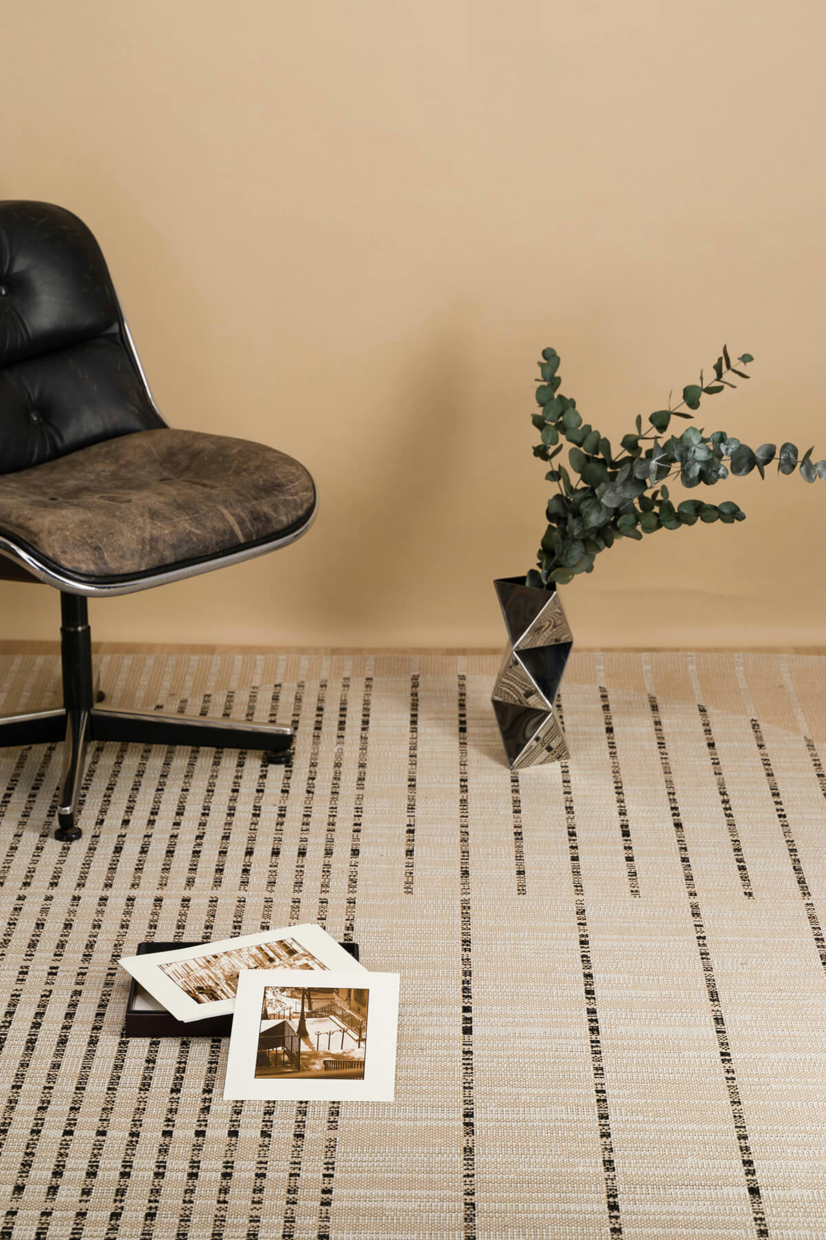 BIBOP - Tapis tissé style scandinave beige 135x190, OEKO-TEX®