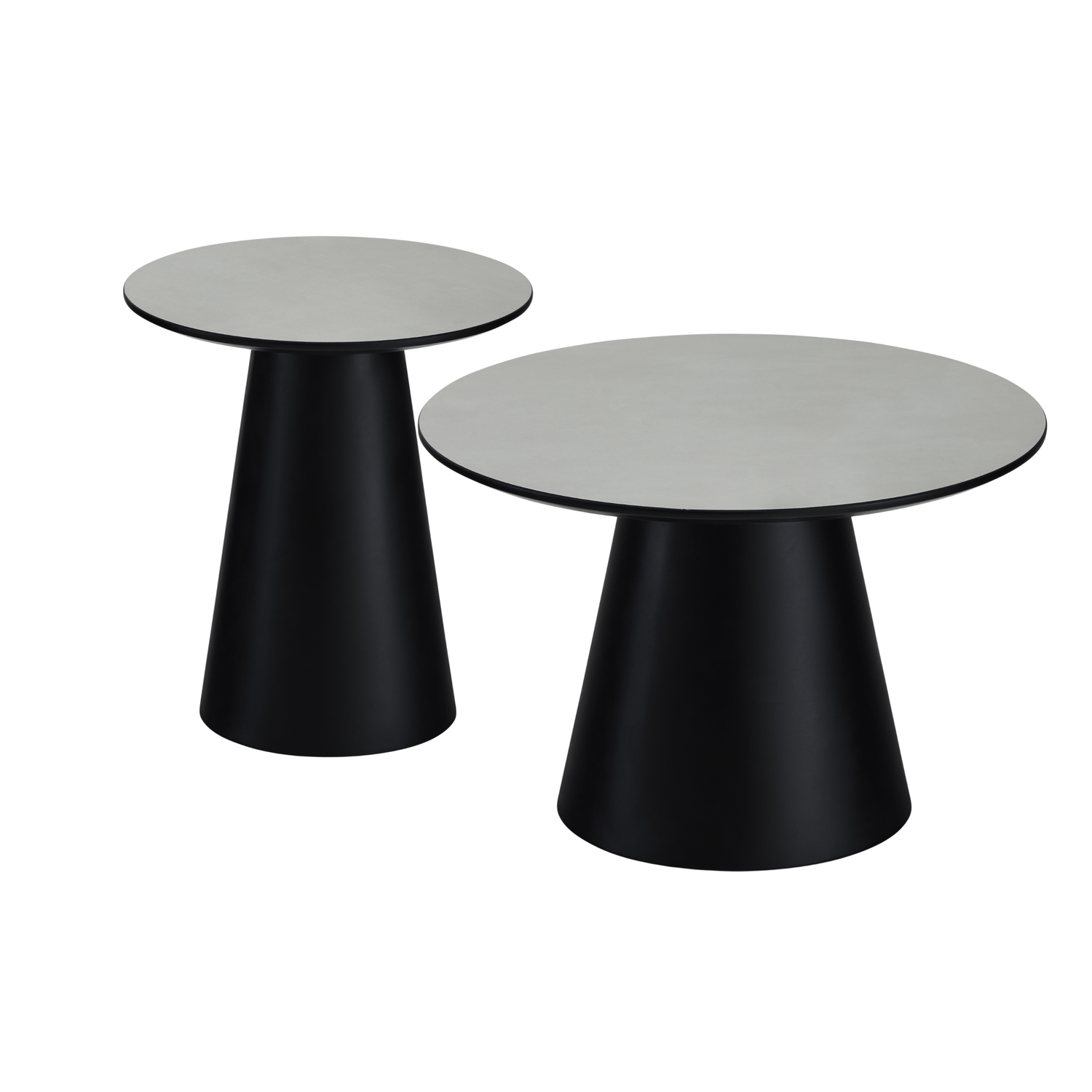 Furnhouse salontafel set Tango - Lichtgrijs - Ø 45/60 cm