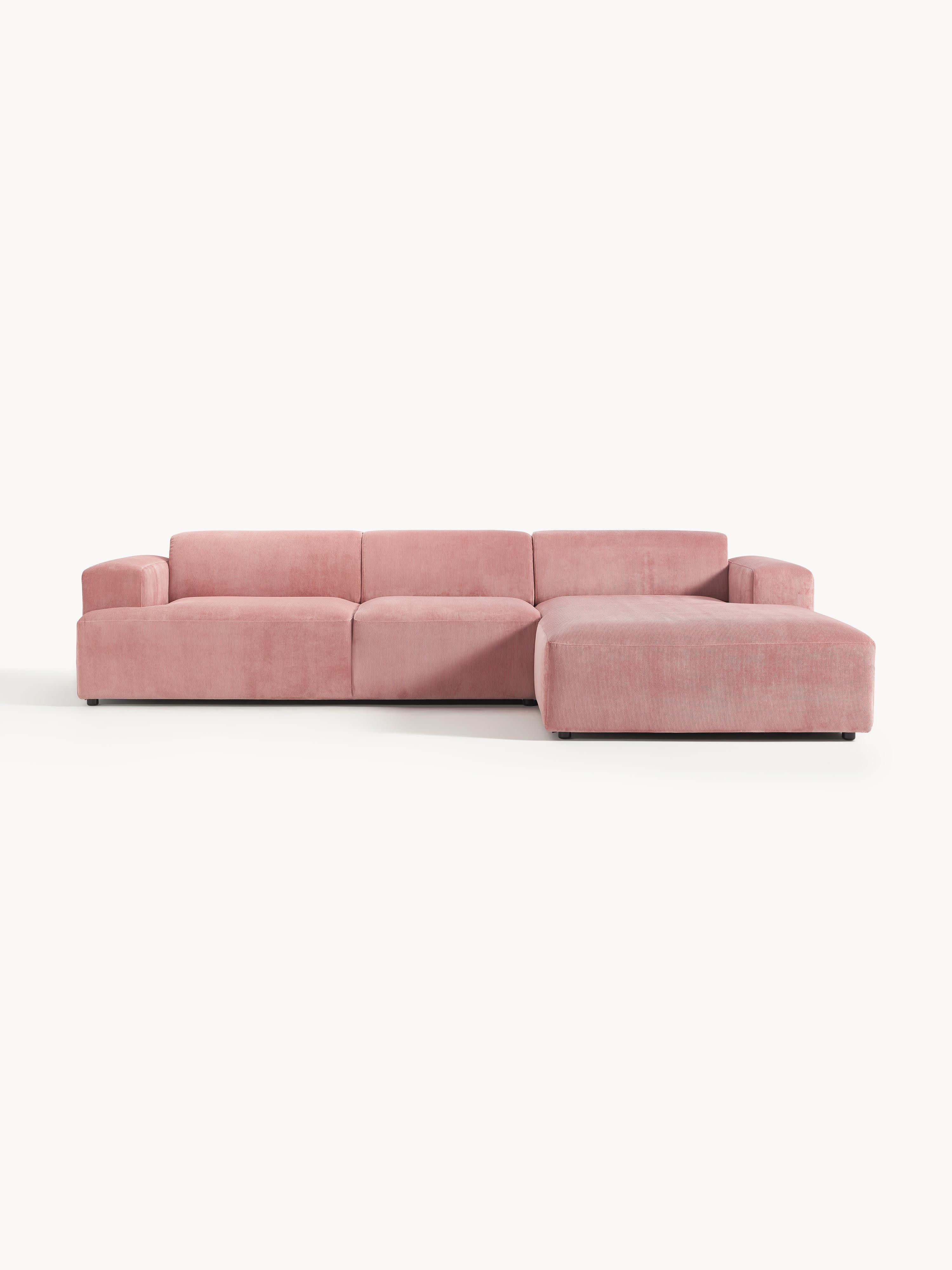 Cord-Ecksofa Melva (4-Sitzer)