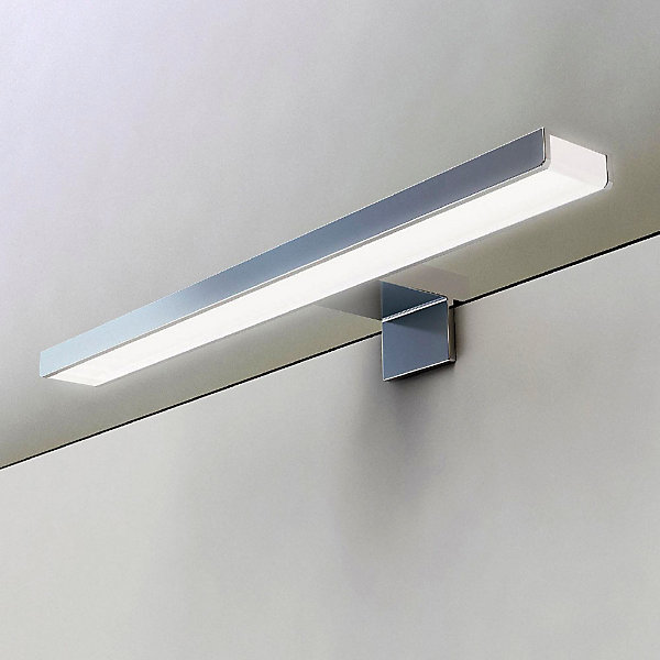 Applique LED GUE 10W, 30 cm, finition chrome brillant, 6000 K, en aluminium Kibath
