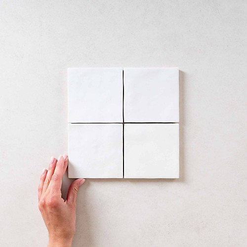 Carrelage Effet Zellige Blanc MANARA CLAY 10x10 Sahara White - Les Carreaux de Jean