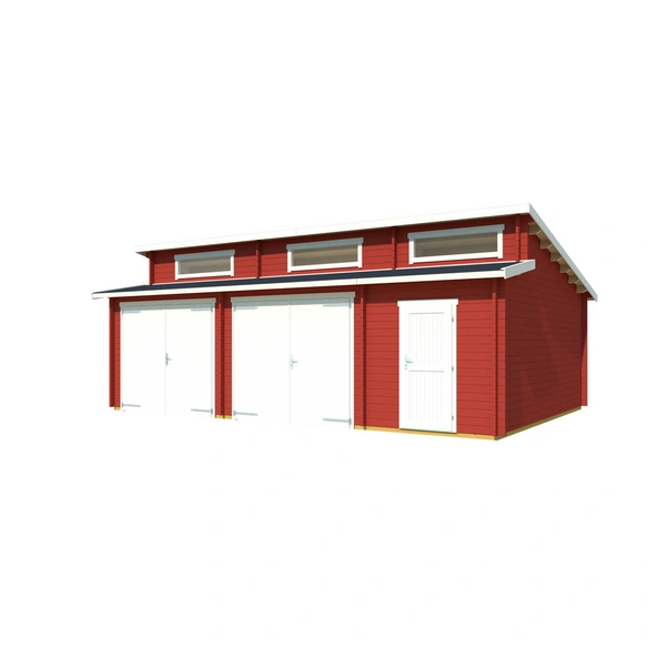 Blockgarage »Hawaii«, BxT: 820 x 579,6 cm (Außenmaß), Holz