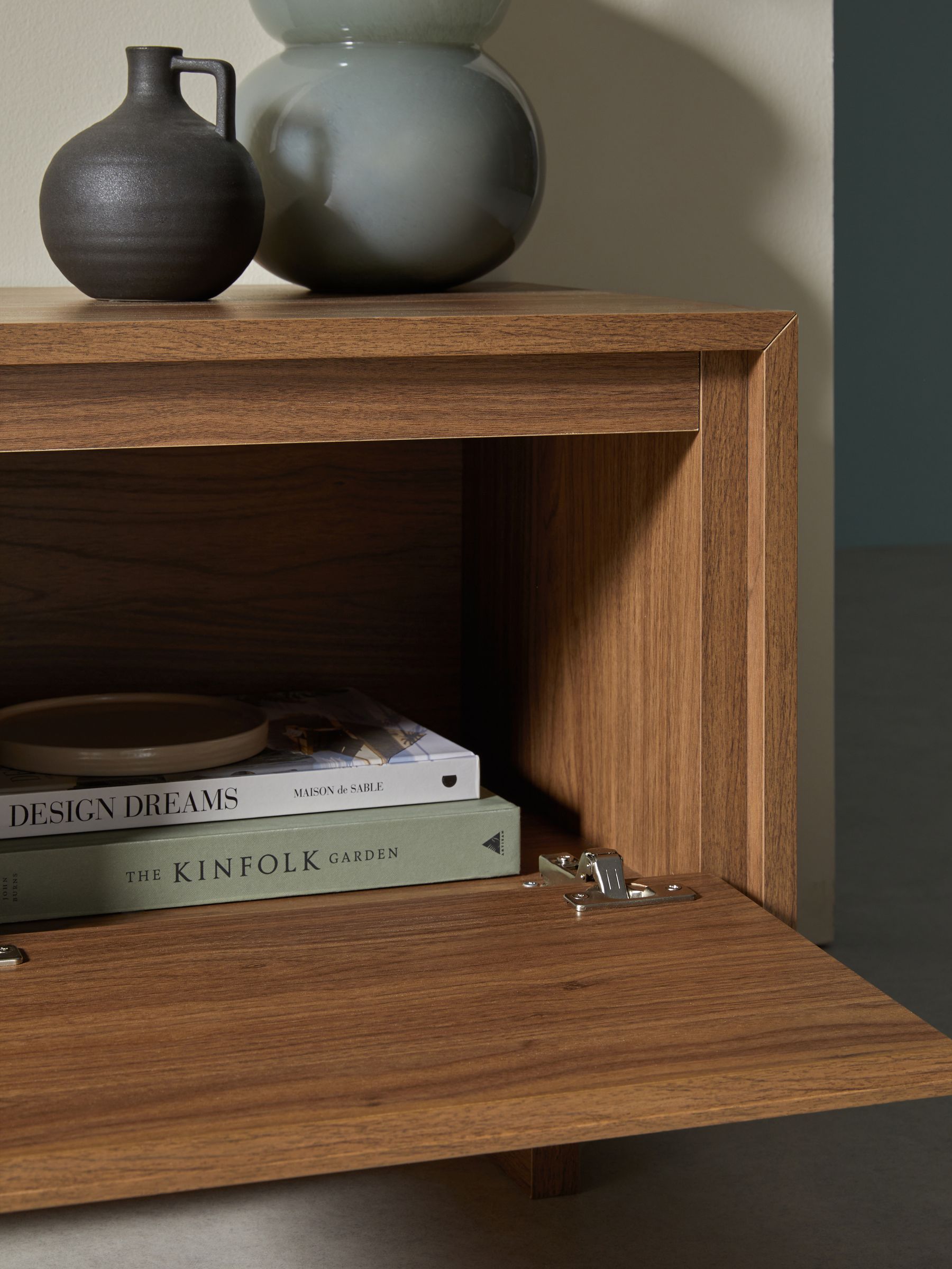 Kaci Wide Up to 50 Inch TV Unit in Dark Walnut Effect