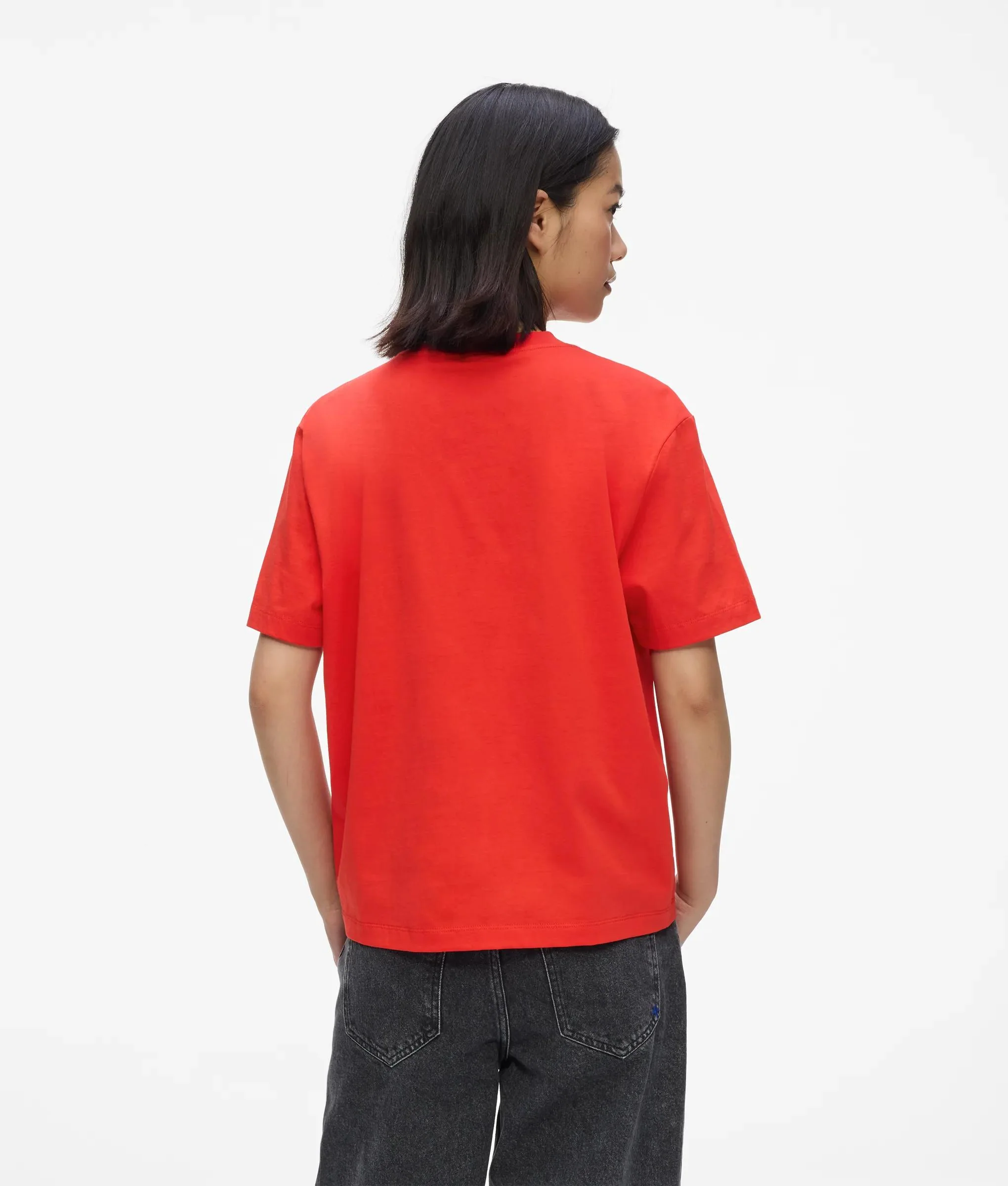 T-shirt à coupe droite avec citation Karl