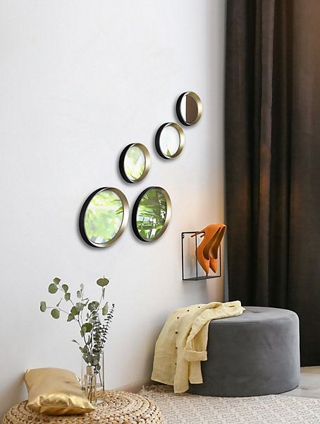 Miroir déco design, 5 Miroirs Lia ronds design, BOITE A DESIGN