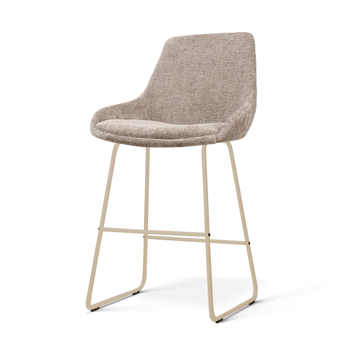 Nolon Nino-Isa barkruk bruin beige onderstel - 65 cm