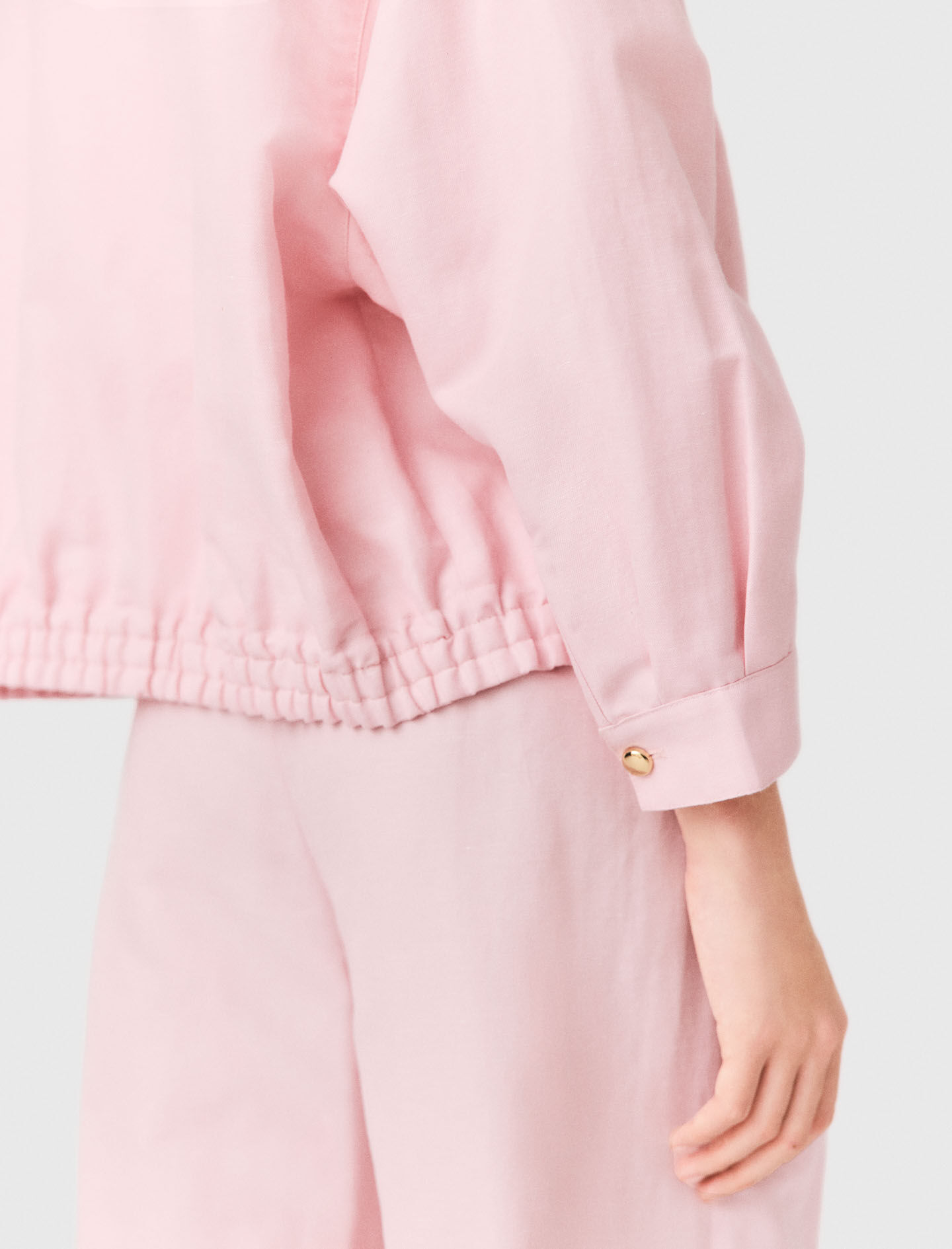 Blouson bomber en lin mélangé