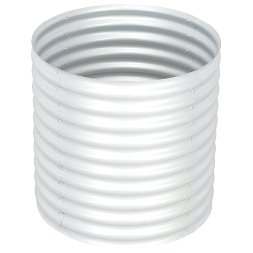 NNEVL Garden Raised Bed 80x80x81 cm Galvanised Steel Silver