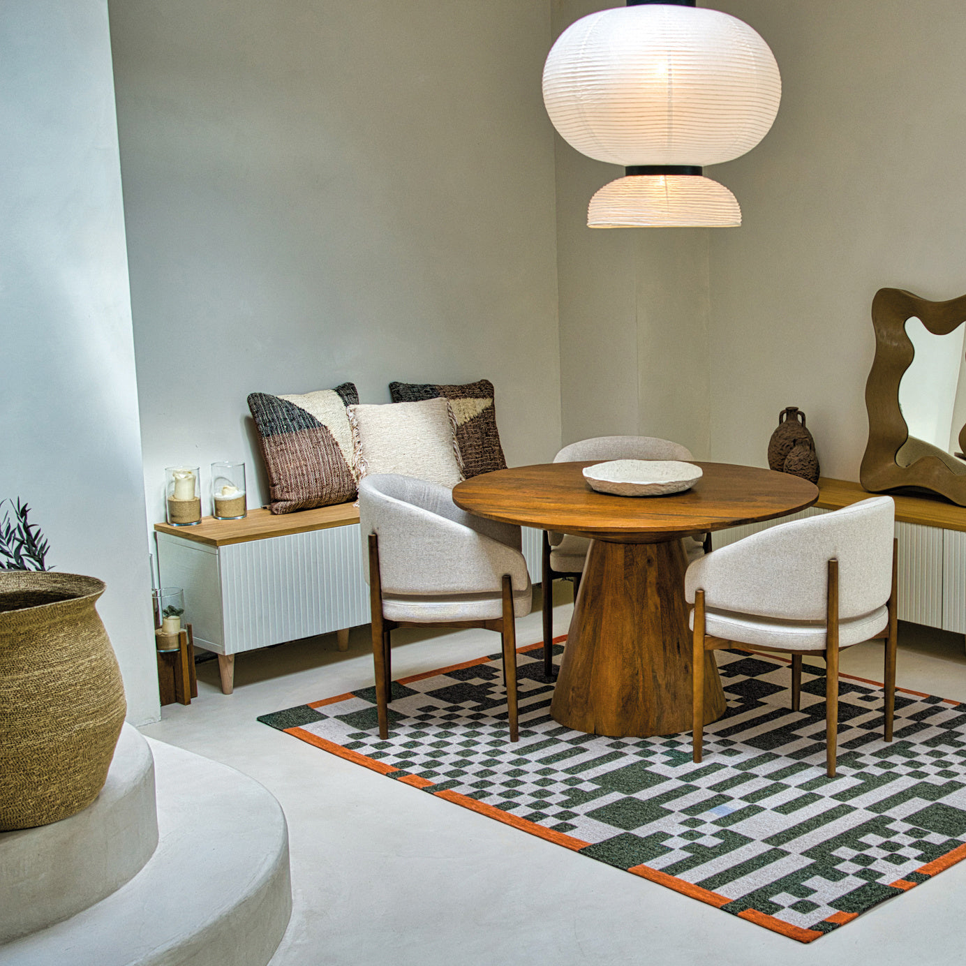 Louis de Poortere Craft Chess Vloerkleed 240 x 340 cm - Deep Green