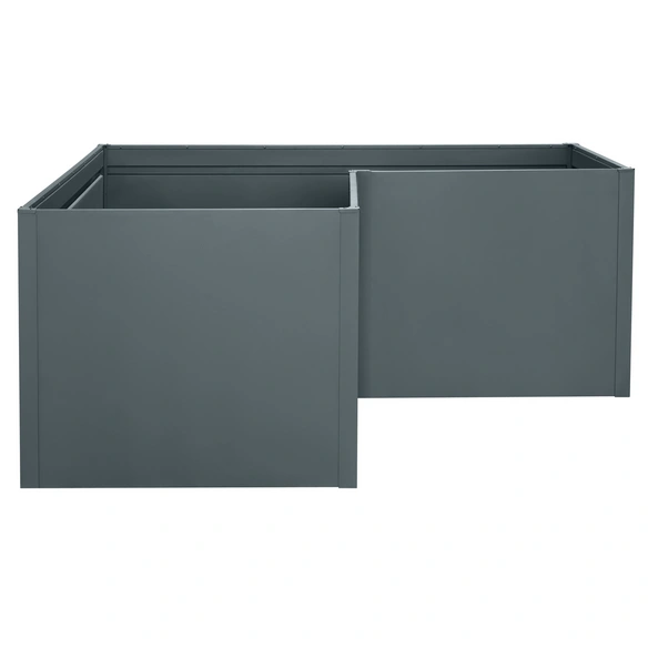 Hochbeet, »Twin-Wall«, Eckvariante, LxBxH: 180x180x76 cm, anthrazit, Stahlblech