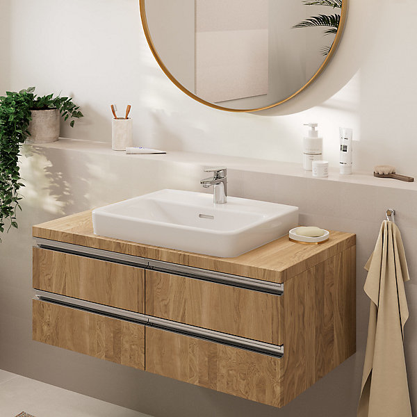 Hansgrohe Vernis Blend Mitigeur de lavabo 70 avec tirette et vidage, Chrome