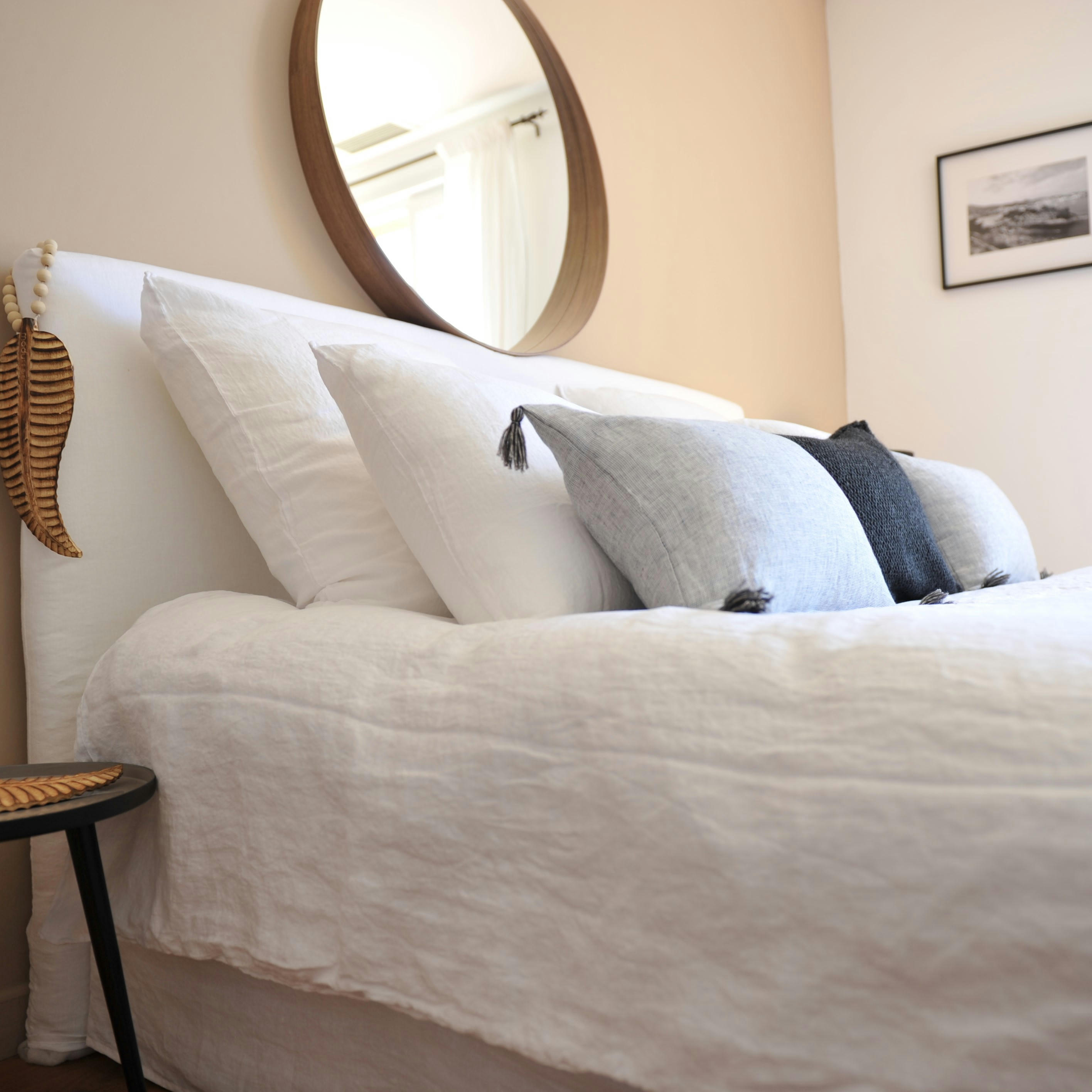 STONE WASHED - Housse de couette lin lavé blanc 240X220 CM