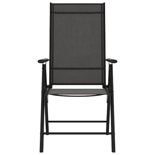 NNEVL Folding Garden Chairs 6 pcs Textilene Black