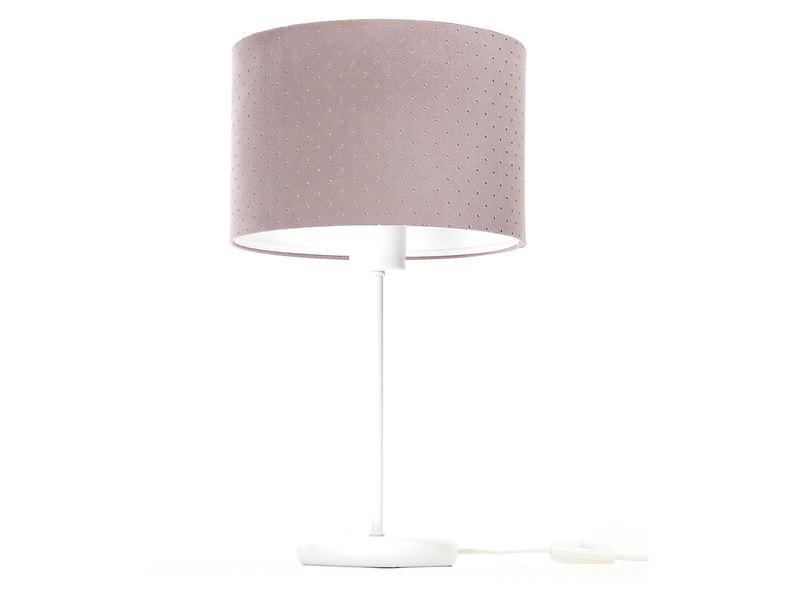 Lampa stołowa Jasmine bebe tkaninowa różowa