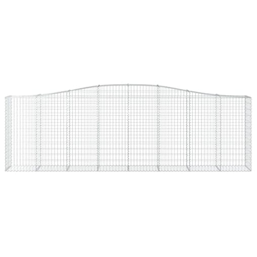 NNEVL Arched Gabion Baskets 4 pcs 400x50x120/140 cmGalvanised Iron