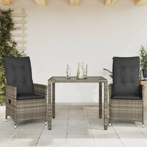Zestaw Mebli Ogrodowych Bistro Stół Krzesła Rattan Poduszki Na Taras Balkon