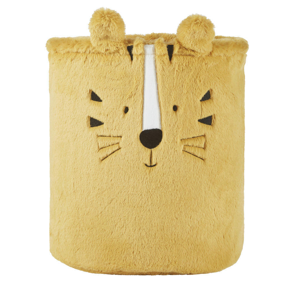 MINI JUNGLE - Sac de rangement enfant tigre imitation fourrure orange