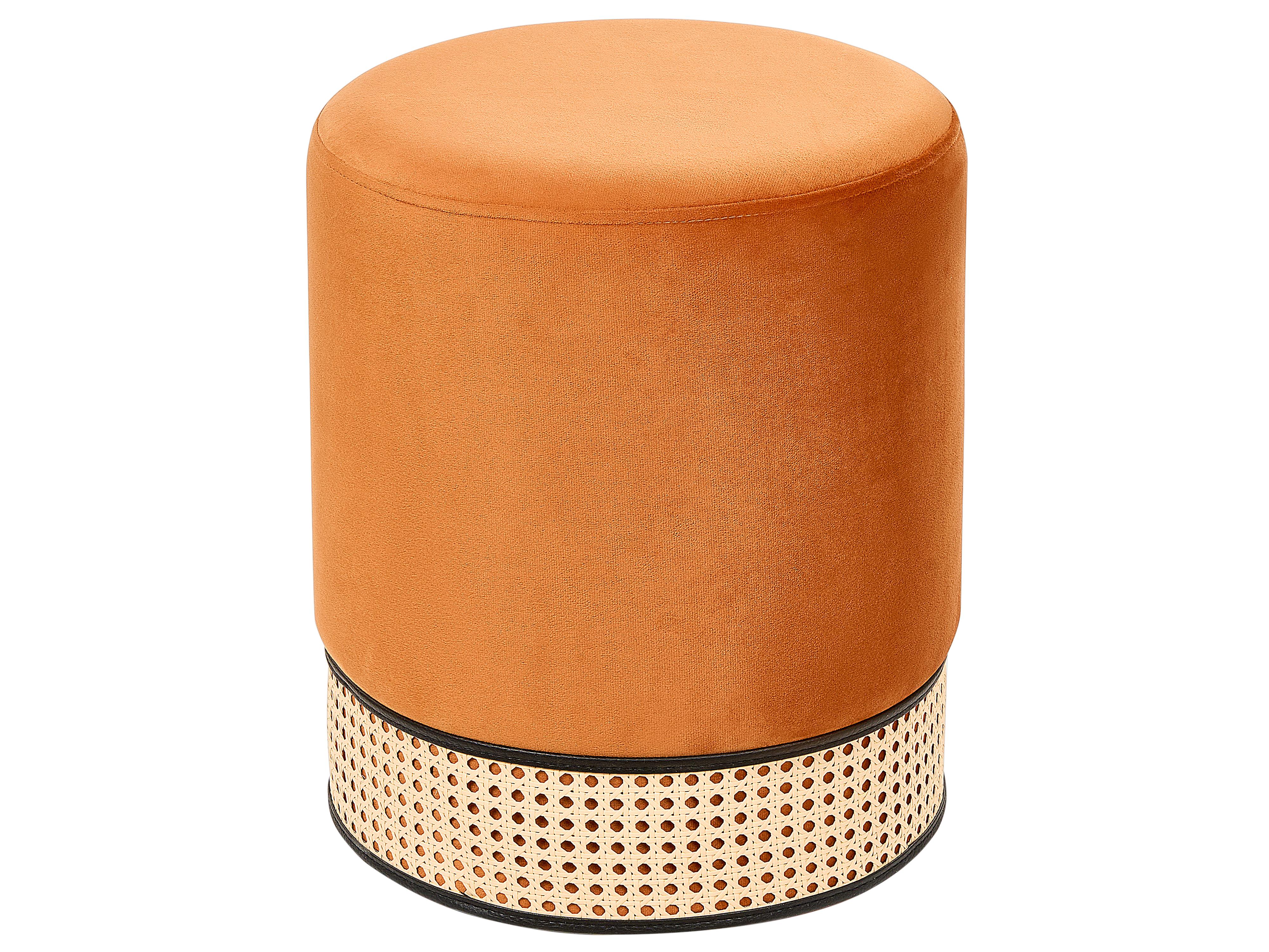 Pouffe YANKTON Velvet Orange