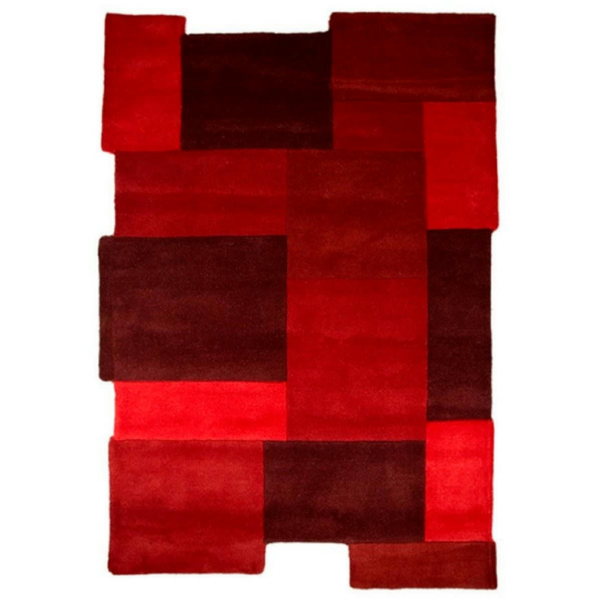 ARTY - Tapis moderne et design en Laine Rouge 90x150 cm