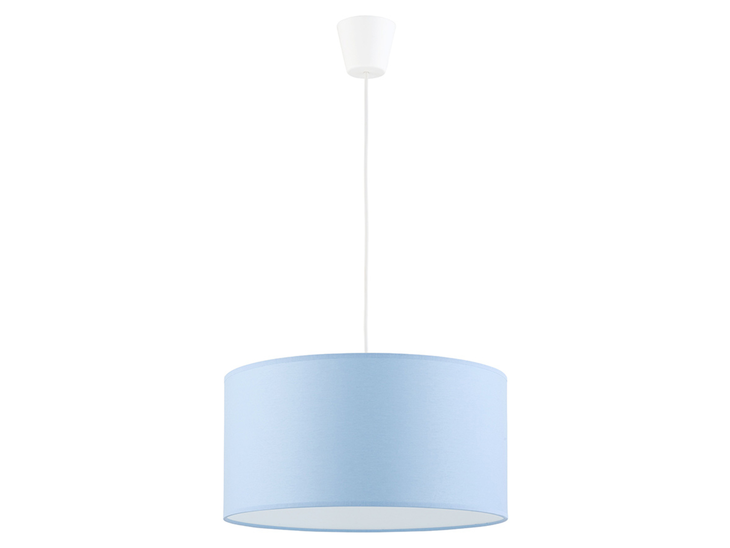 Lampa wisząca dziecięca Rondo tkaninowa niebieska