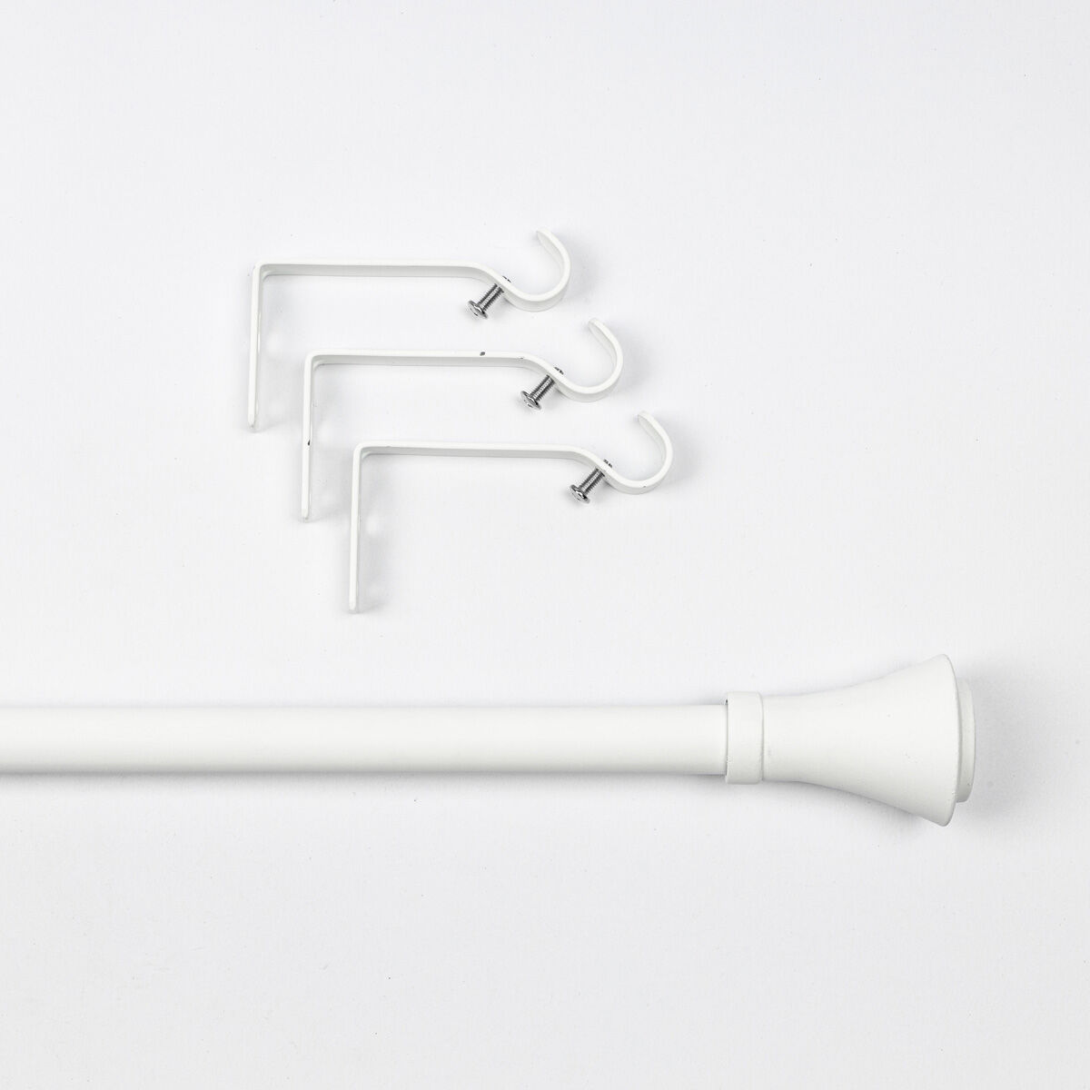 Kit varão extensível branco 210-380cm