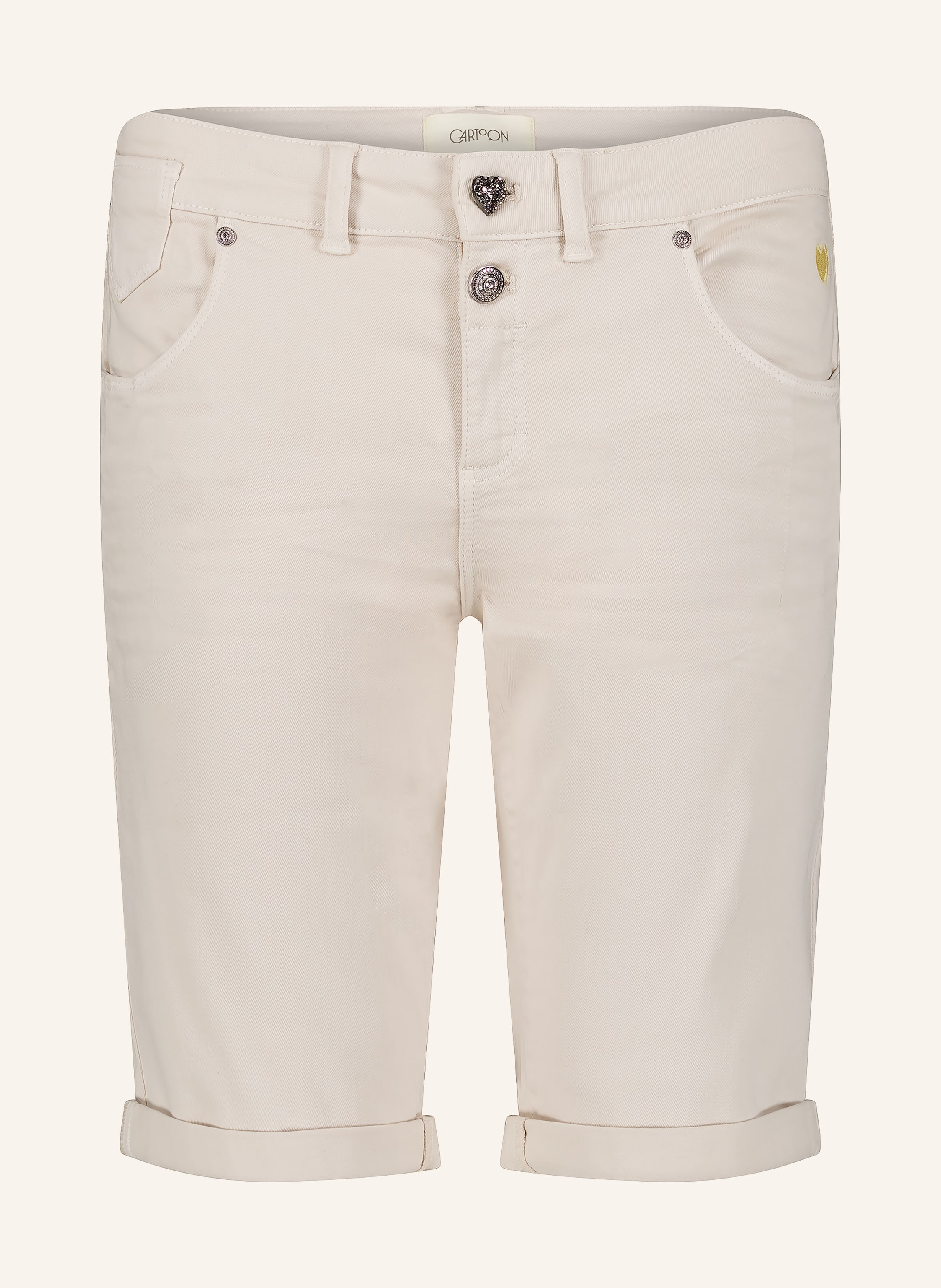 CARTOON Jeans-Bermudas mit Schmucksteinen