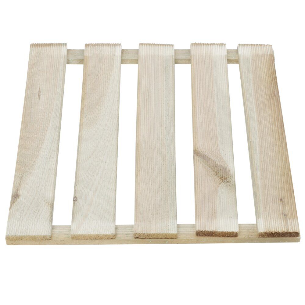 Dalle carrée en bois naturel et vert