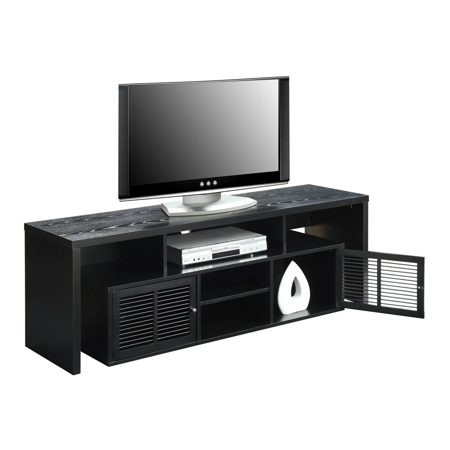 Convenience Concepts Lexington 65 inch TV Stand with Storage Cabinets and Shelves