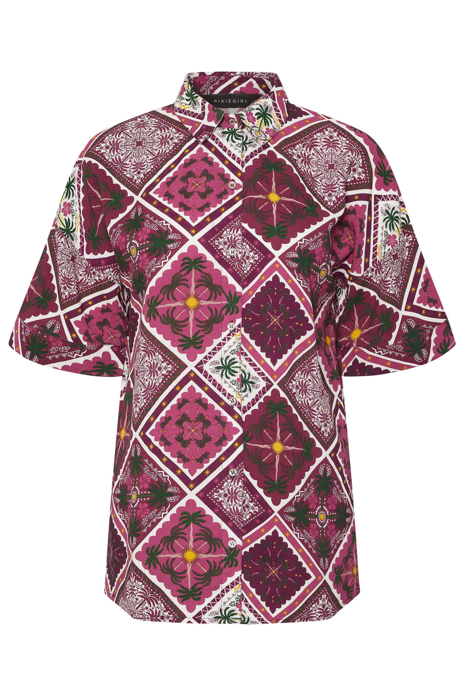 PixieGirl Petite Tile Print Short Sleeve Shirt