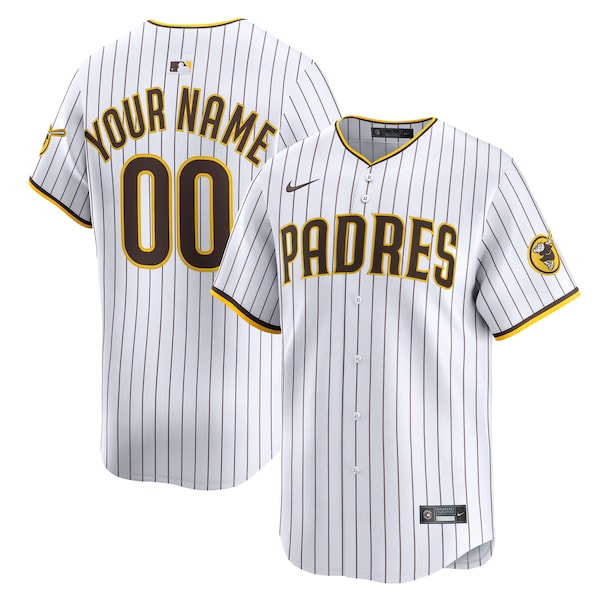 San Diego Padres Nike Home Limited Custom Jersey - White