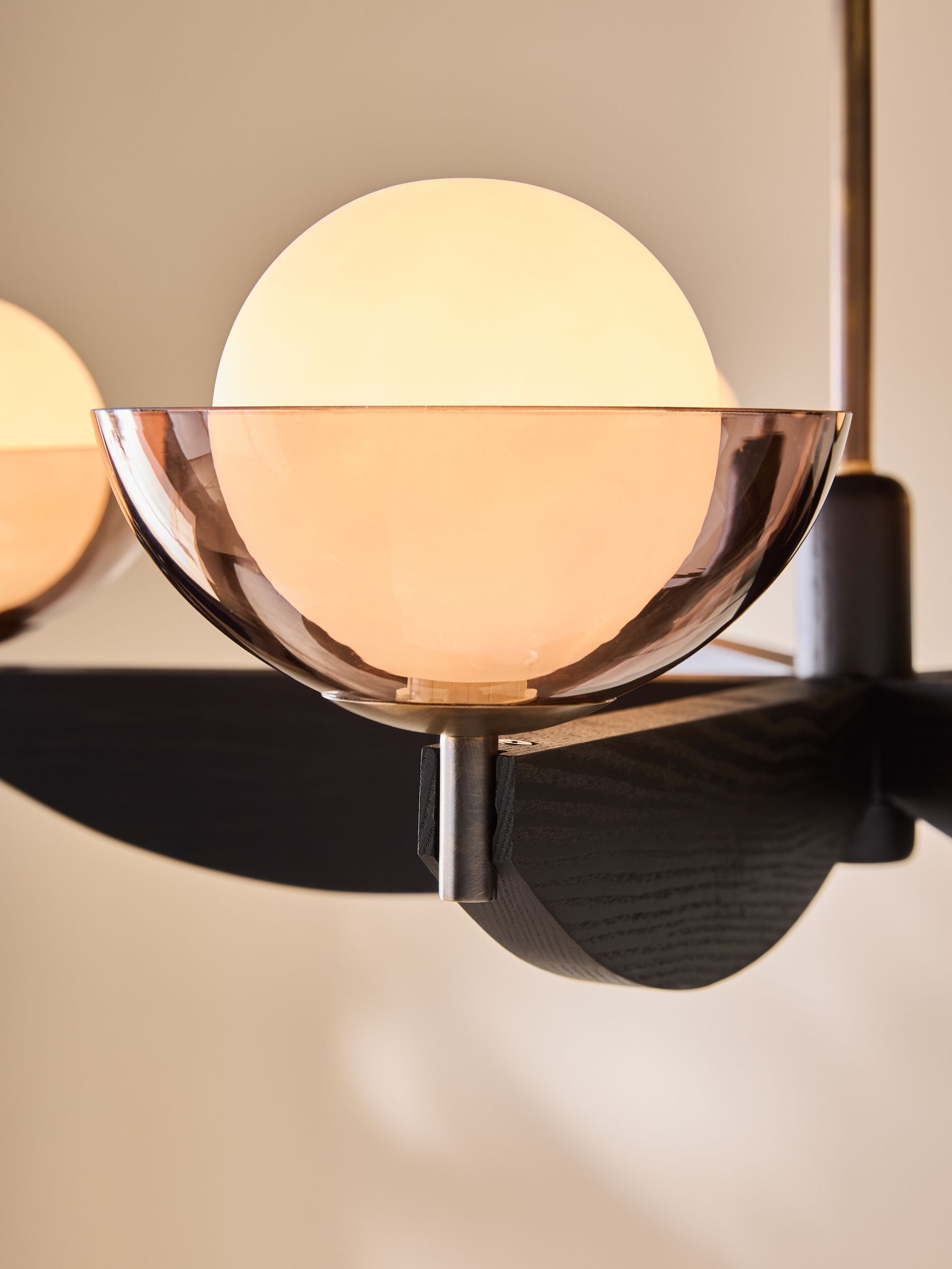 Large Layla Ceiling Light in Black Wood