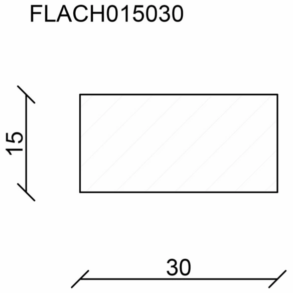 Flachleiste, Fichte- & Kieferholz natur, LxHxT: 200 x 3 x 1,5 cm