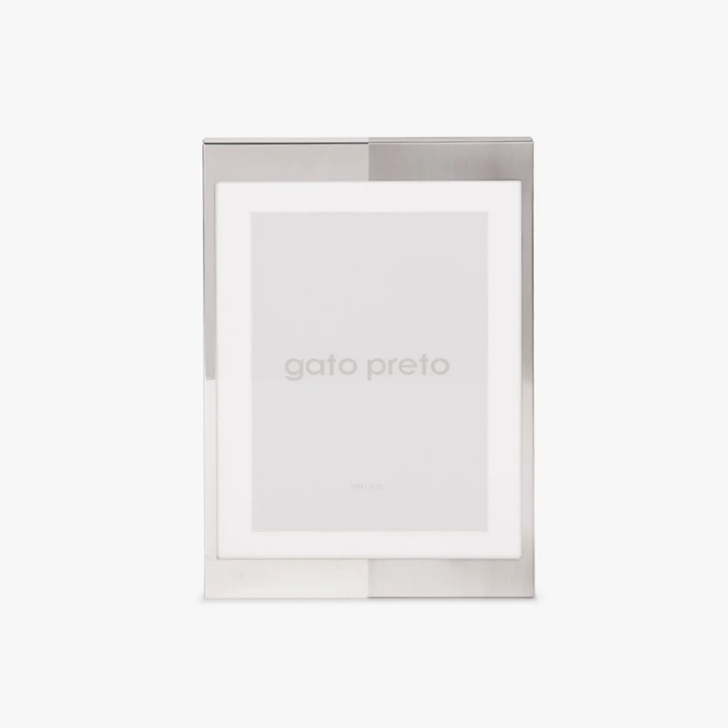 Moldura Tons Prateado 10x15 SHINY & BRUSHED