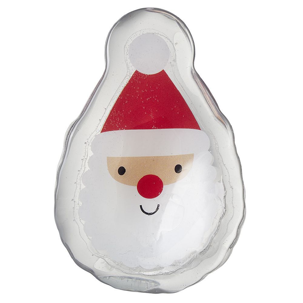 Déco fenêtre sticker gel lumineux Père No&euml;l rouge et blanc (2 modèles)