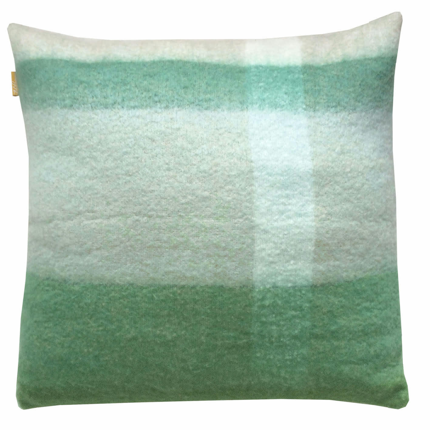 MOHAIR - Coussin vert pois 60x60