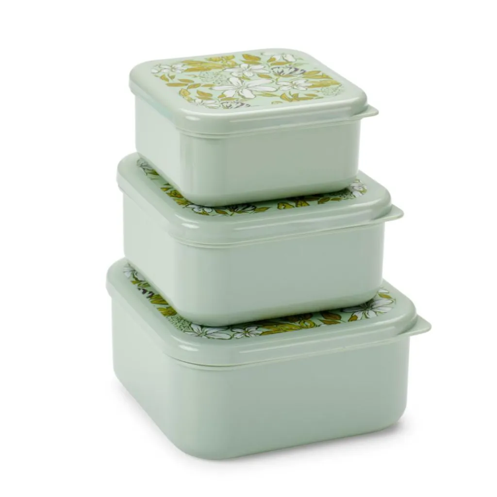 Boîtes De Conservation^CASA FRESHMOOD Boîtes à Snack Set De 3 Seafoam   Motif Loulou Seafoam (vert)