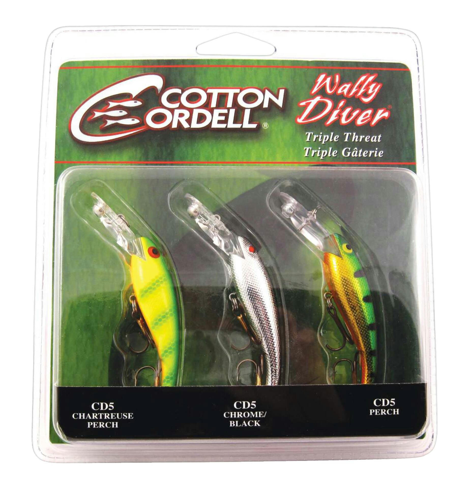 Cotton Cordell Wally Diver Lure, 3-Pk
