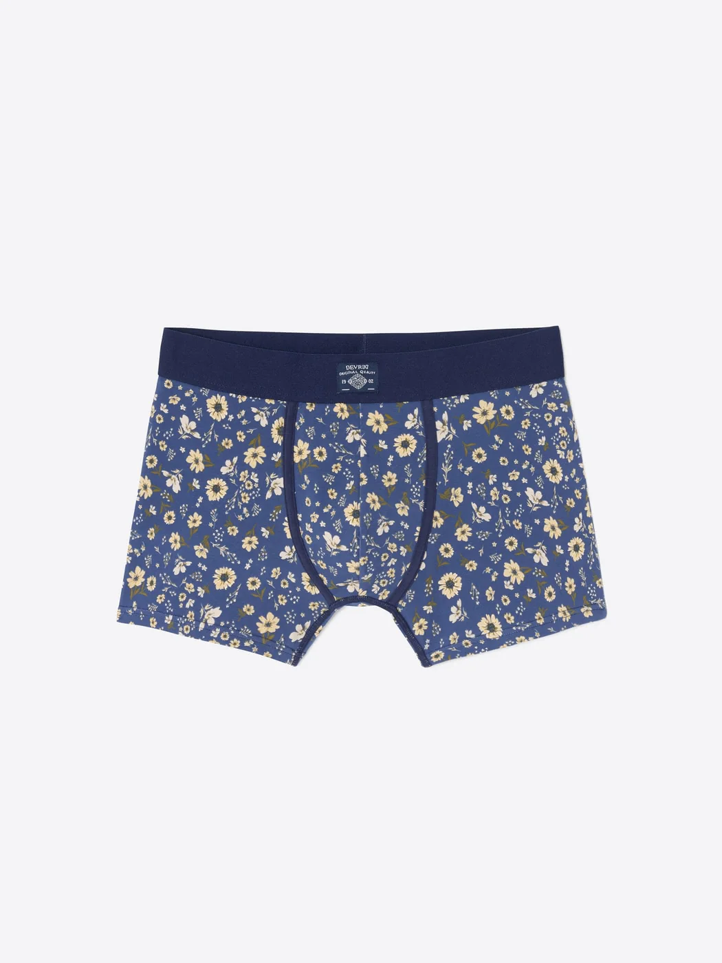 Boxer à fleurs en coton biologique