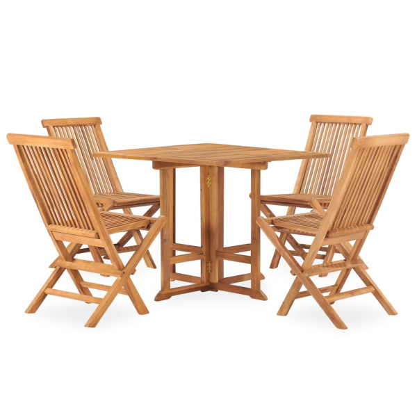 Zestaw mebli ogrodowych Brąz 90 x 90 x 75 cm Drewno tekowe Without armrest