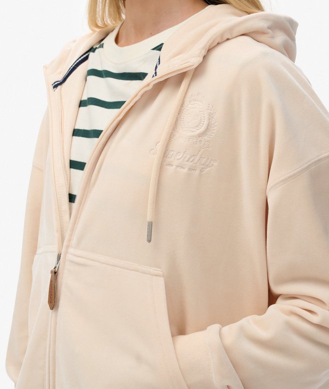 Country Club Velour Zip Hoodie