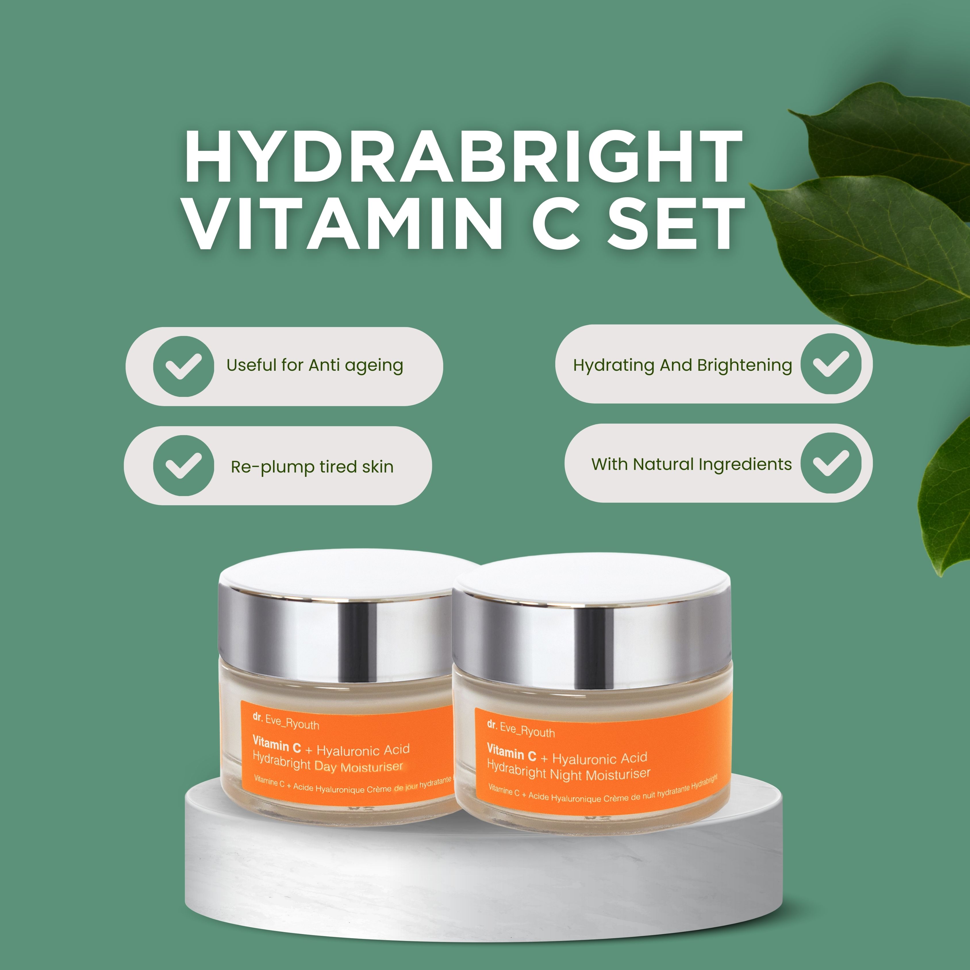 dr. Eve Ryouth Vitamin C   Hyaluronic Acid Hydrabright Day & Night