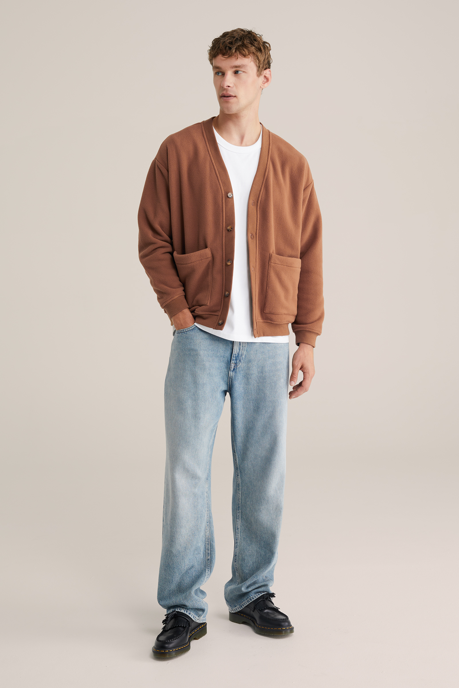 Heren regular fit fleecevest