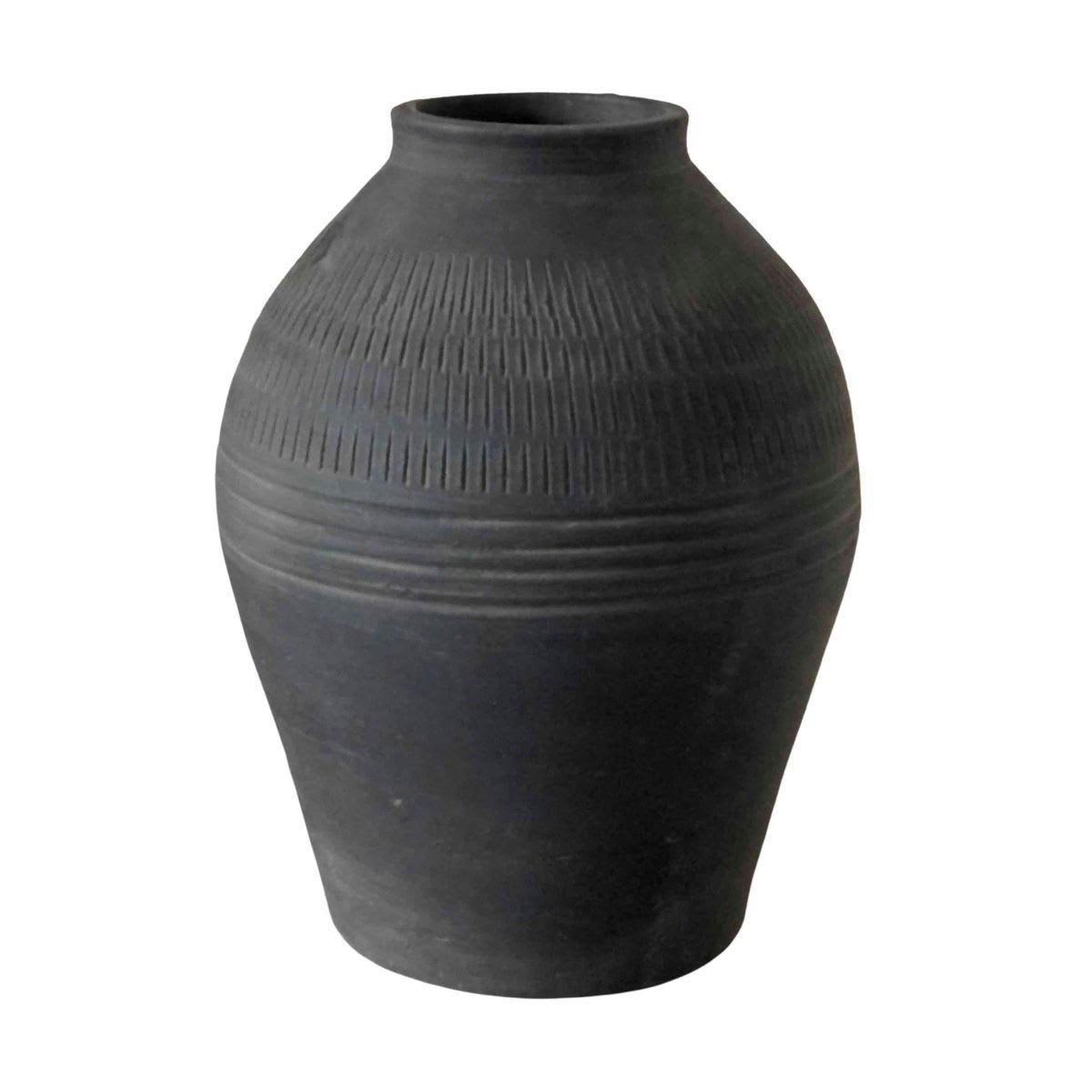 - Vase terre cuite gravé