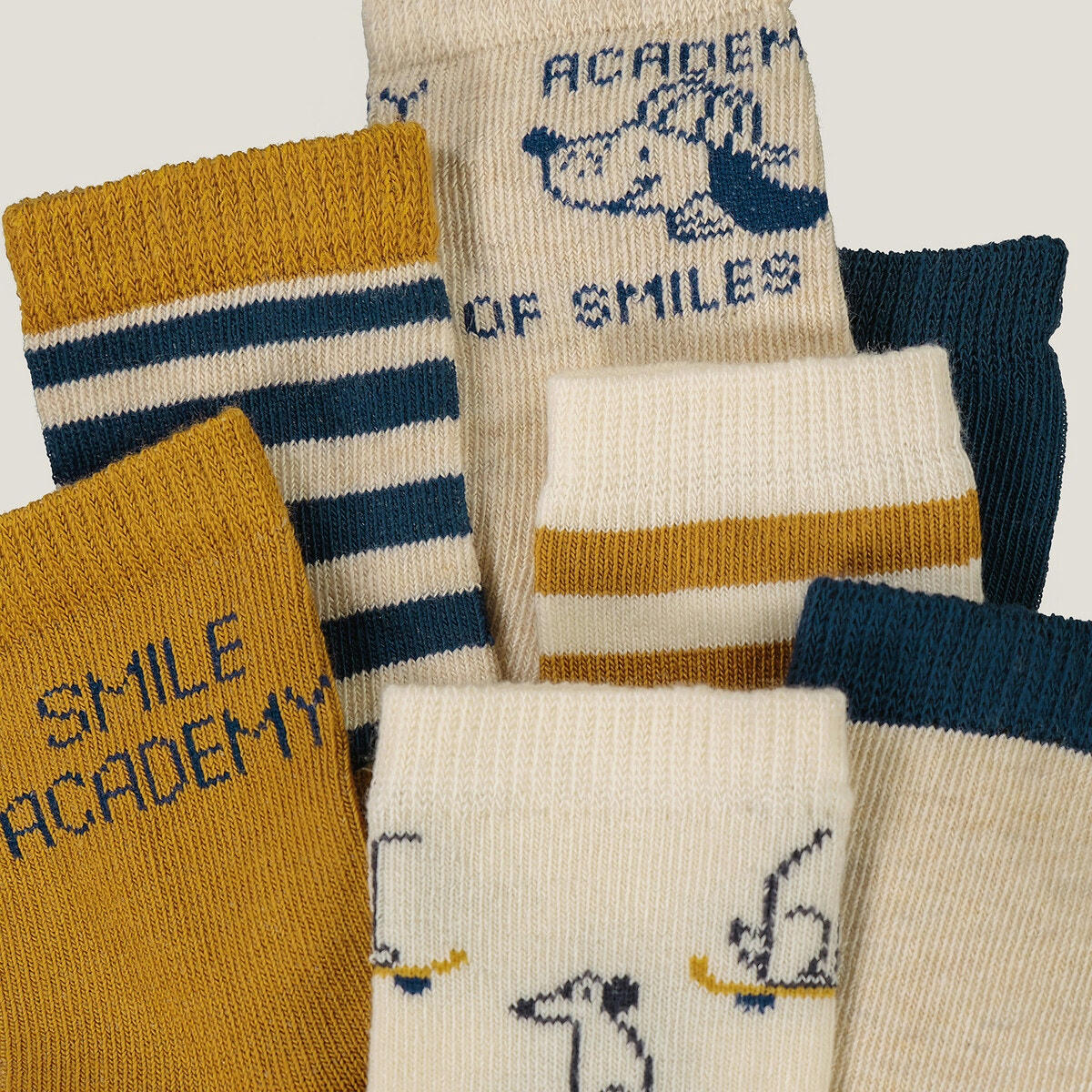 Lot de 7 chaussettes imprimé chien