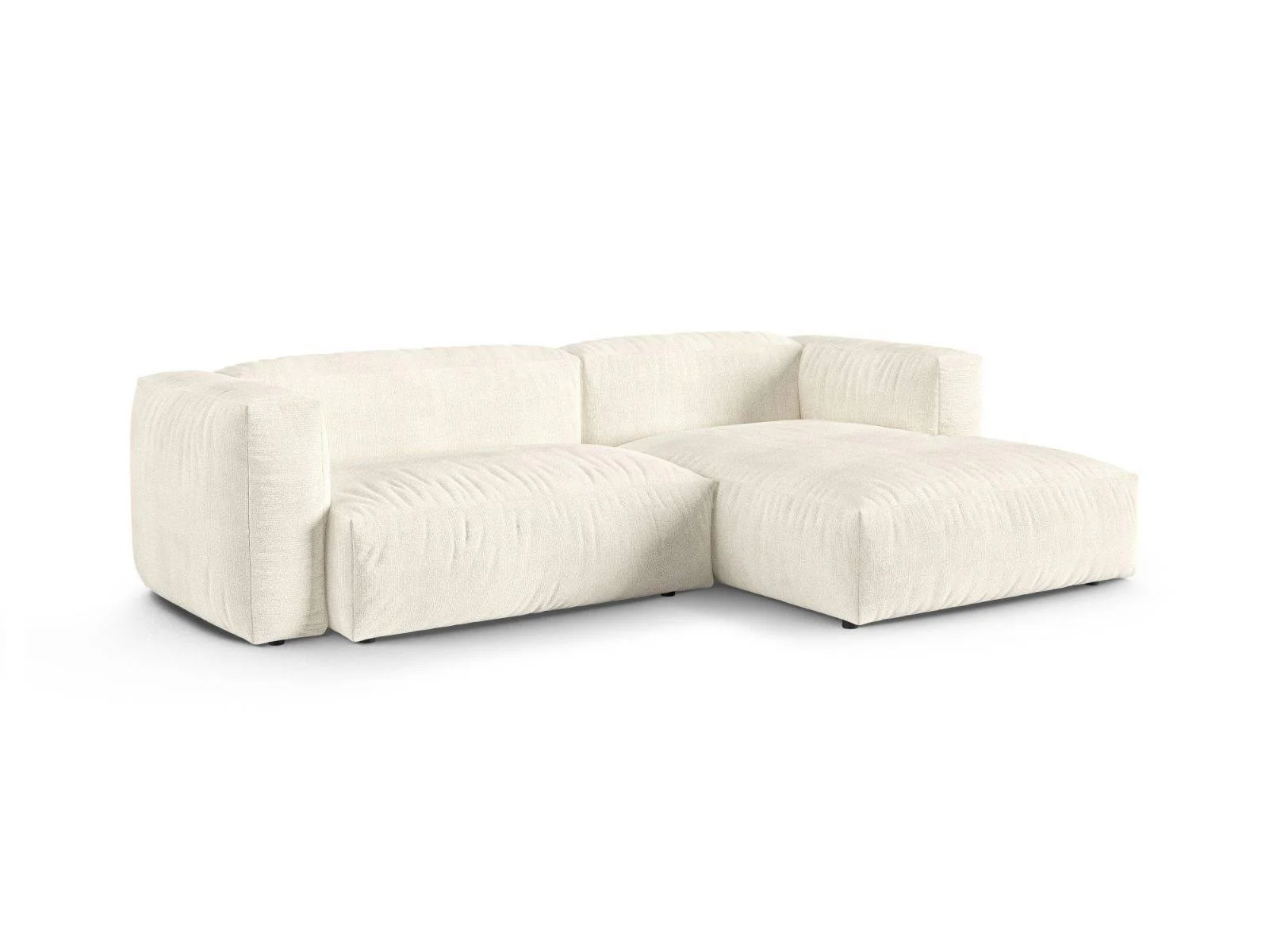 Modulaire hoekbank Martina rechts bouclé
