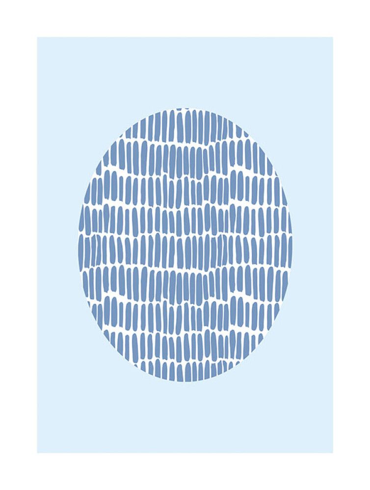 POSTER KOMAR SHELLY PATTERNS BLUE 30 X 40 CM