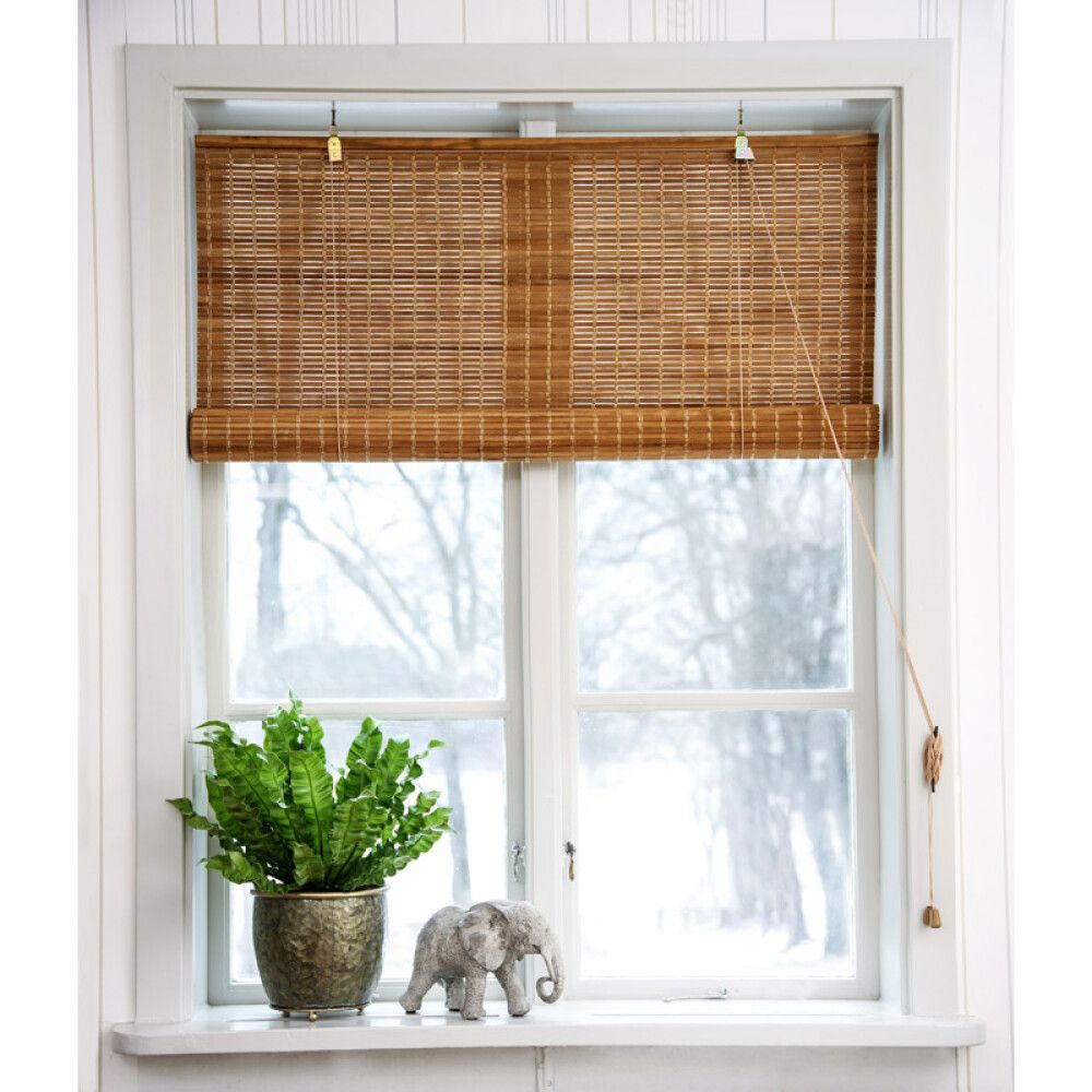 RULLEGARDIN BAMBUS EIKFARGET 140X160CM