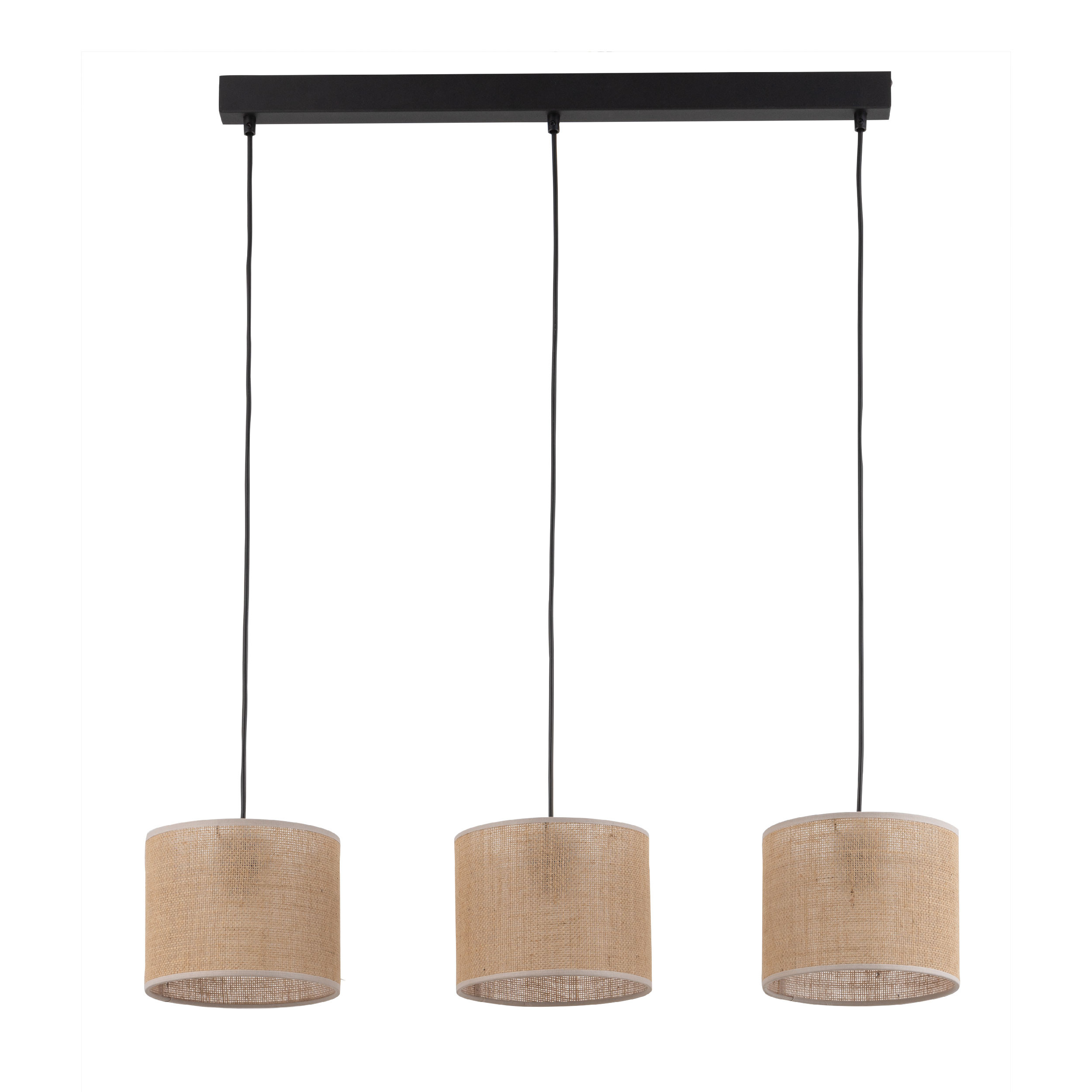 Juta lampa wisząca 3 listwa