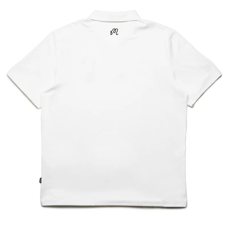 Malbon Golf Evergreen Performance Pique Polo - White